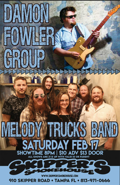 Damon Fowler Group w/ Special Guest Melody Trucks Band – $10/13 ...